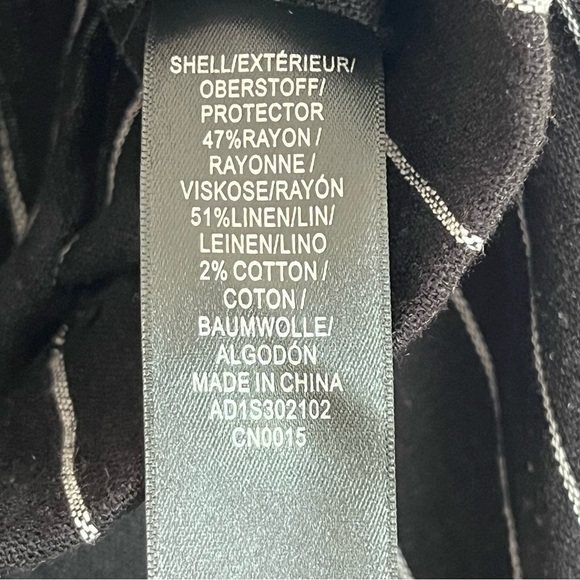 NWT Women’s Adrianna Papell Linen Blend Black White Striped Shorts Size XL - Picture 10 of 11